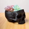 Skull Flower Pot Hanging Human Skull Plant Pot Halloween Candy Bowl Gothic Planter for Succulents Indoor Outdoor Decor