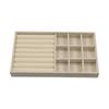 Flannelette Rings Earrings Organizer Bracelets Jewelry Display Holder Velvet Jewelry Tray  Rings
