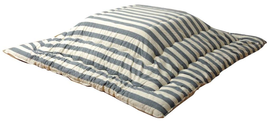 IKEHIKO Kotatsu Futon, Rectangular, Roka, Approx. 205 x 245cm, Navy, Indian Cotton, Thick, Made in Japan #5182639