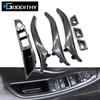 LHD RHD Carbon Fiber Car Interior Door Armrest Pull Handle Panel Trim Set For BMW 5 Series F10 F11 520i 523i 525i 528i 530i 535i