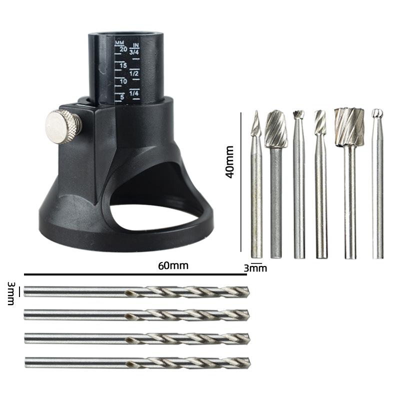 Guide Attachment Twist Drill Bit Rotary Router Milling Cutter Wood Carving Tool Kit Dedicated Locator Woodwork Tool For Dremel