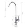 LANGZHIWEN 304 Stainless Steel Dual Handle Kitchen Drinking Water Faucet