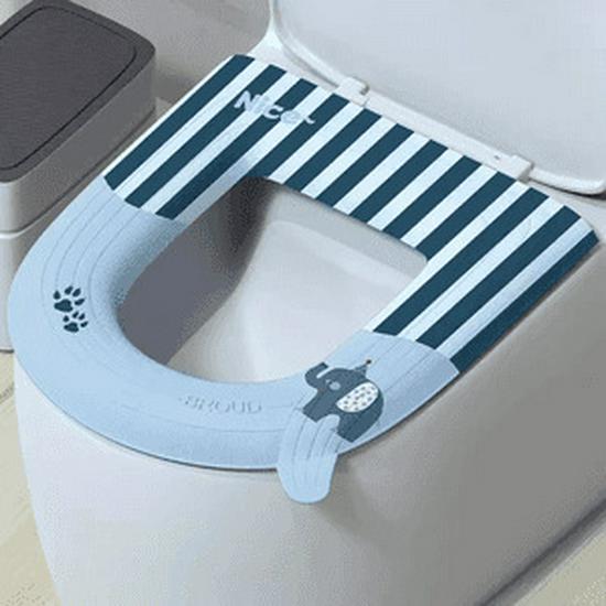 Универсальная водонепроницаемая моющаяся подушка для сиденья унитаза и клейкая крышка