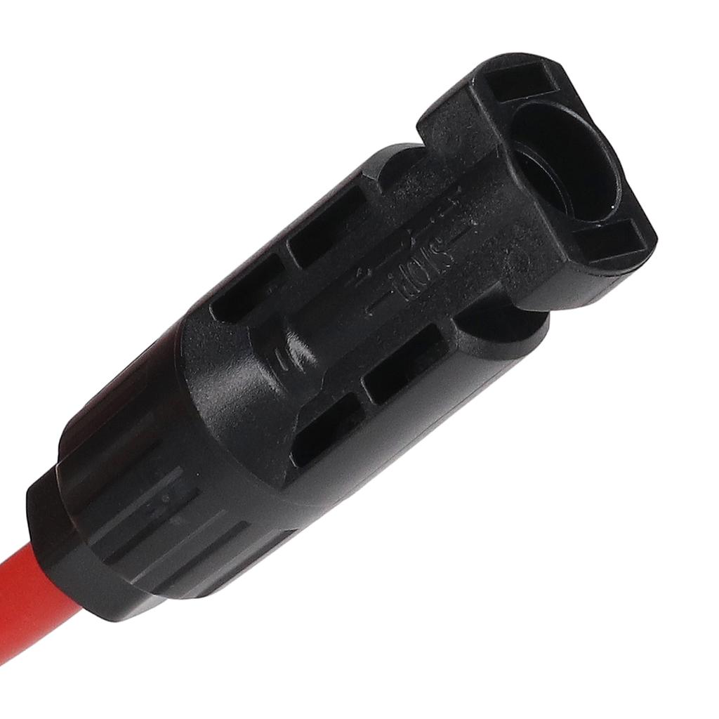 2Pcs Solar Panel Extension Cable 10AWG 6mm² Solar Extension Cable Rated Voltage 1000V Red Black