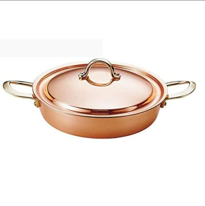 Sinkoukinzoku Double Handle Pot 16cm Gas Compatible Copper Heat Conduction Multi-purpose Casserole Long Seller Good Design Award Made Japan Tsubame