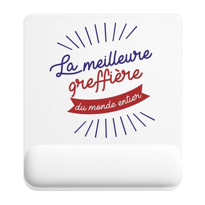 Tapis de souris - PLANETEE - Greffière Meilleure Monde - 22x18 cm - Surface lisse antidérapante - Ép. 3 mm
