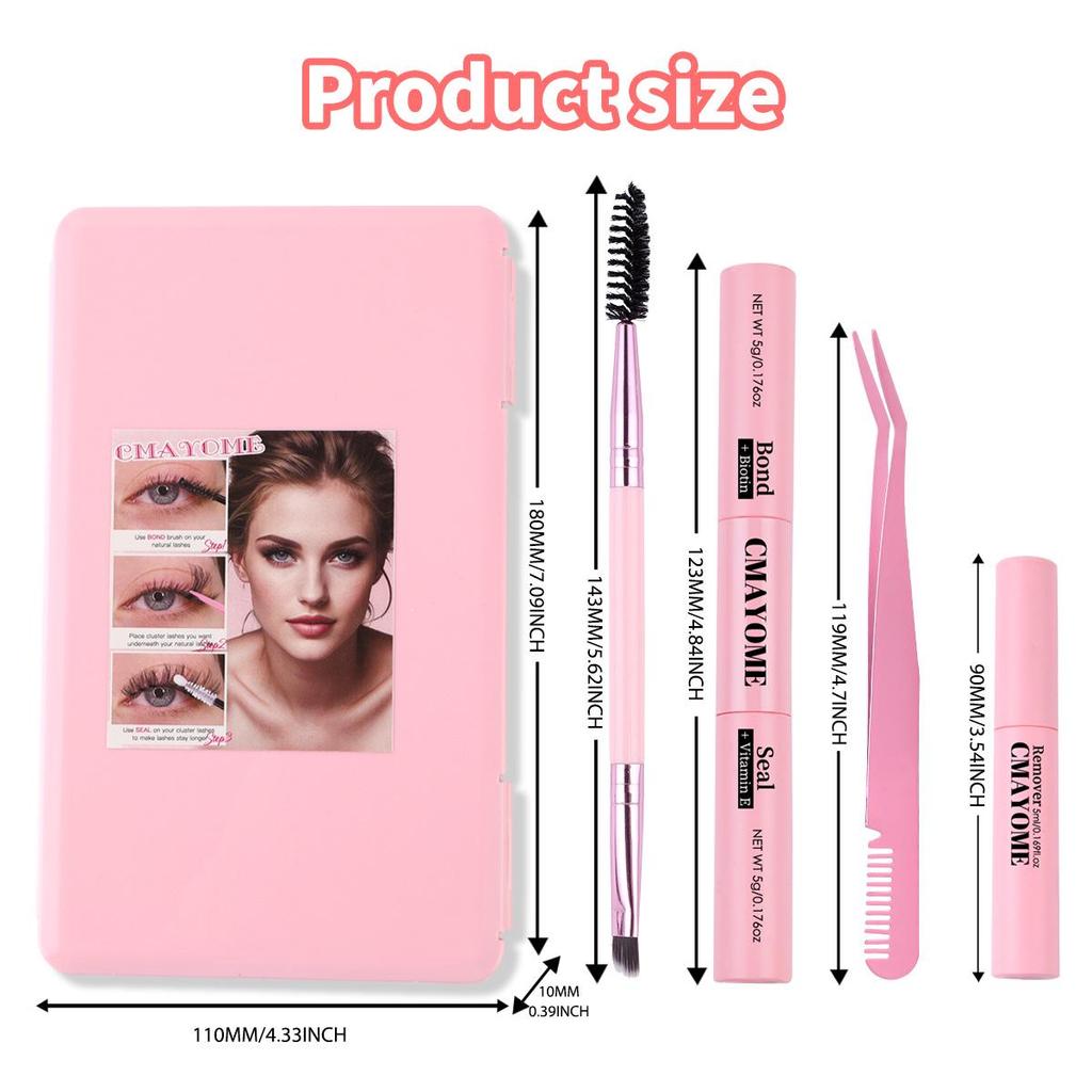 Набор натуральных ресниц D-завитка 8-18 мм - Накладные ресницы-пучки для самостоятельного наращивания