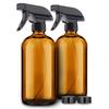 LMETJMA 475ML Glass Spray Bottles Refillable Empty Amber Spray Bottle with Adjustable Nozzle Leakproof Containers For Oils JT390