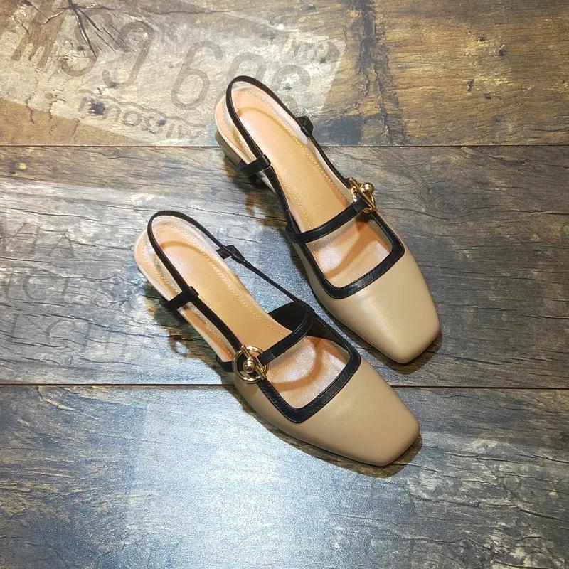 Женские туфли на плоской подошве, модные и универсальные, квадратный носок, французские туфли Мэри Джейн, женские новые летние туфли-бини на мягкой подошве