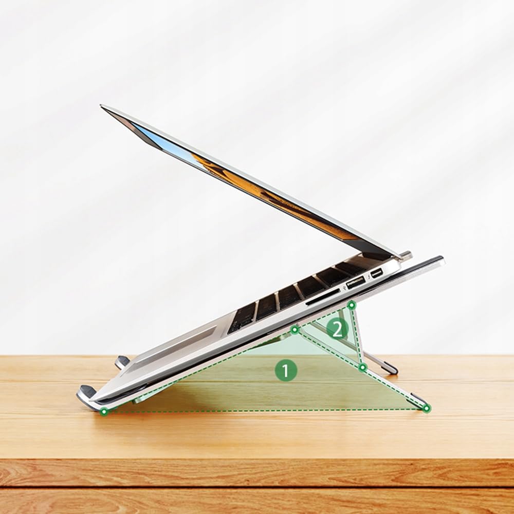 UGREEN Laptop Foldable PC Compact and Compatible with Laptops and Tablets from to Aluminum Alloy Angle Storage Case Included Stand, Stand, Portable,
