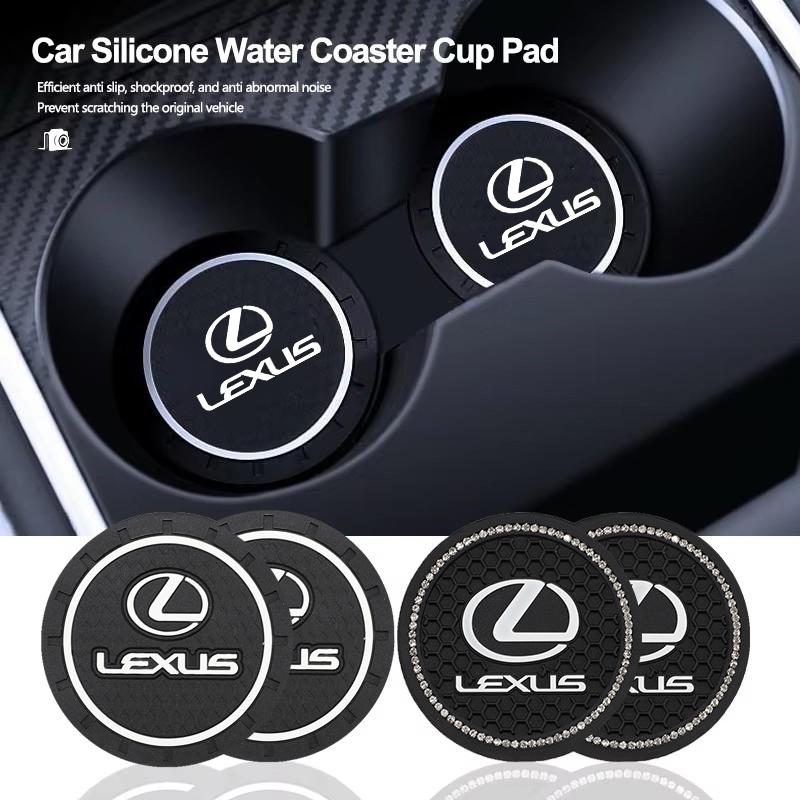 2Pcs Car Silicone Coaster Pad Non-Slip Water Cup Holder For Lexus RX300 IS200 IS250 ES350 Ct200h UX250h NX300h RX350 ES300h GSFE9