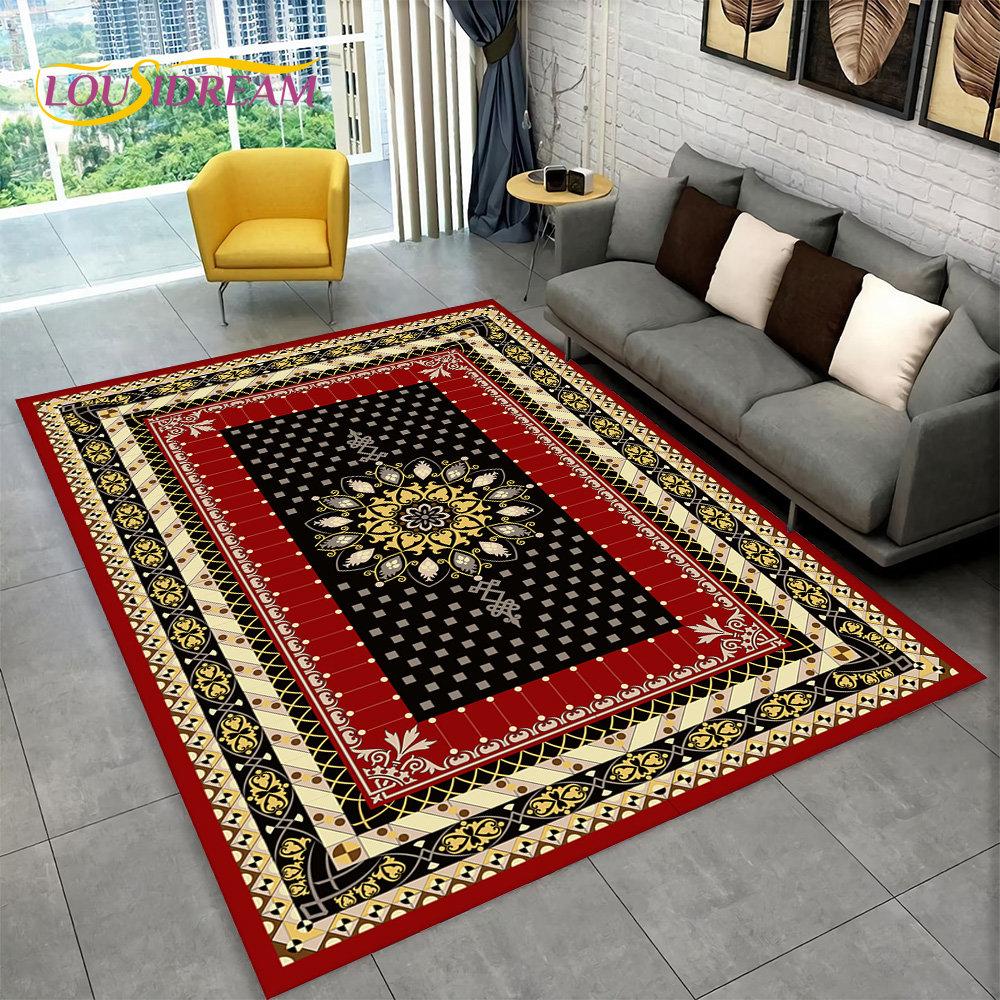 Турецкий персидский богемный коврик, большой ковер, ковер для гостиной, спальни, дивана, коврик для украшения, детский нескользящий напольный коврик