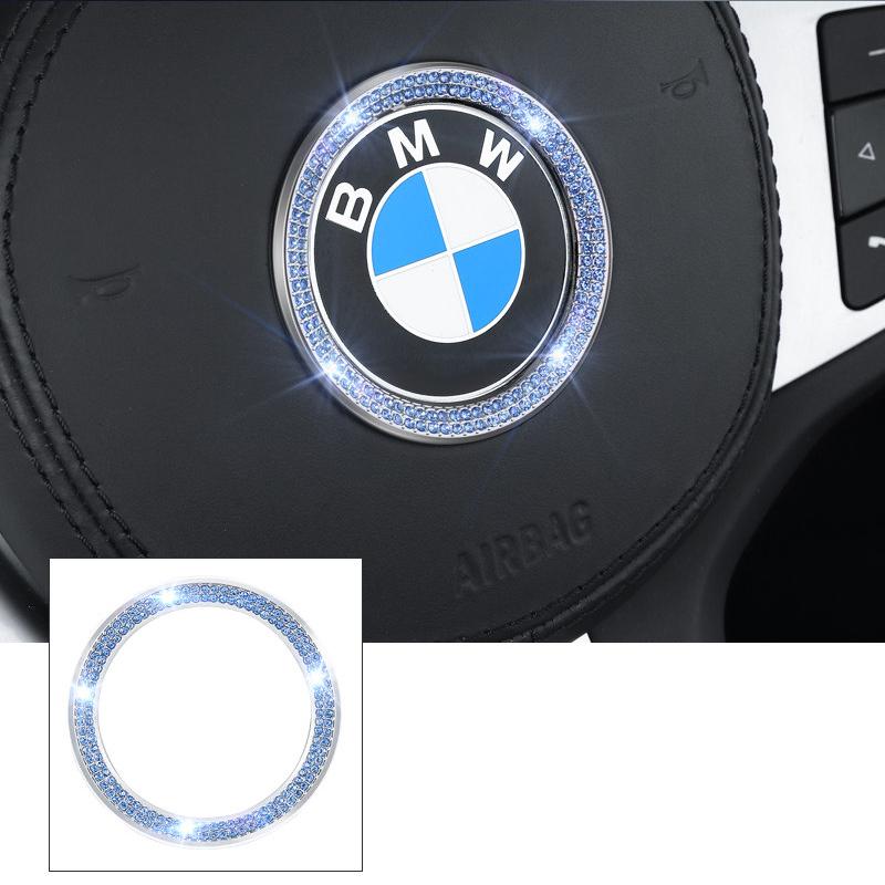 Bling Rhinestone Ring for BMW Car Start Button Sticker Steering Wheel Decor Diamond Trim Interior Protective Cover Auto Accessor SK8