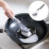 Кухонная щетка для чистки 2 в 1 с длинной ручкой, щетка для чистки со съемной щеткой, губкой, дозатором, щеткой для мытья посуды, кухонные принадлежности