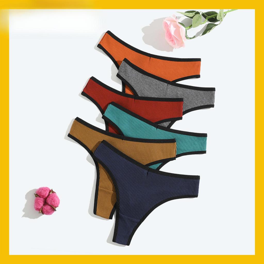 Thong Panties Girls Hip Lift Abdomen Threaded Thong Women'S Low Waist Breathable Pure Cotton T-Pants