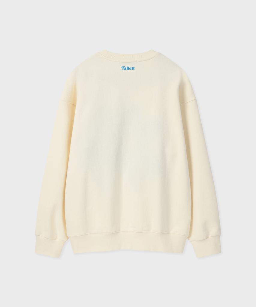 FALLETT Boucle Flower Sweatshirt Ivory
