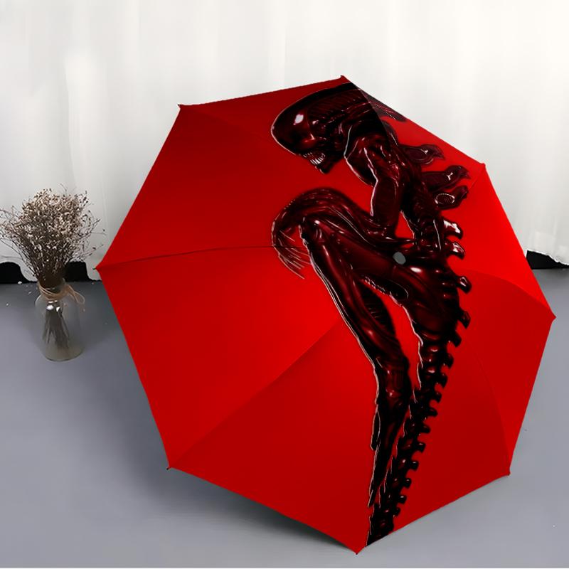 Alien Fashionable Automatic Opening/Closing Folding Umbrella. Portable and Foldable, Ideal for Gift, Travel, and Daily Use.