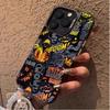 Модный черный чехол в стиле комиксов с граффити для iPhone 17 16 15 14 13 12 11 Pro Max Mini 7 8 Plus XR XS Max Ударопрочный чехол