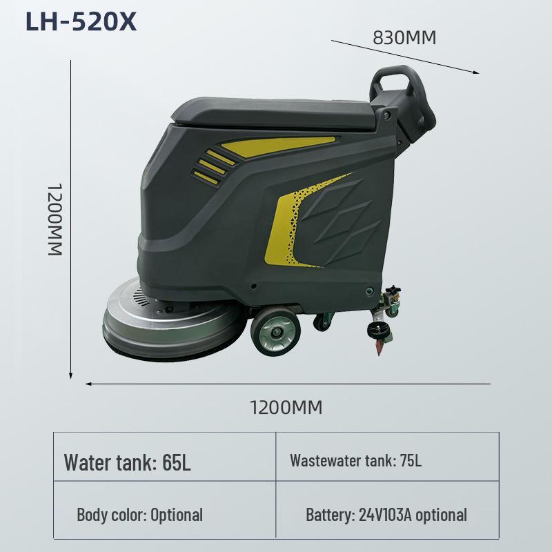 Electric Ride-On Floor Scrubber Dryer for Malls, Hospitals, and Offices