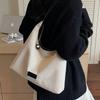 Корейский нишевый дизайн женская сумка универсальная новая холщовая сумка-тоут большой вместимости сумка на одно плечо под мышку модная