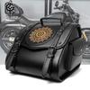 Ретро Сумка на хвост мотоцикла Harley из ПУ кожи Большая вместимость Рыцарская сумка для багажа на заднее сиденье Аксессуары для модификации