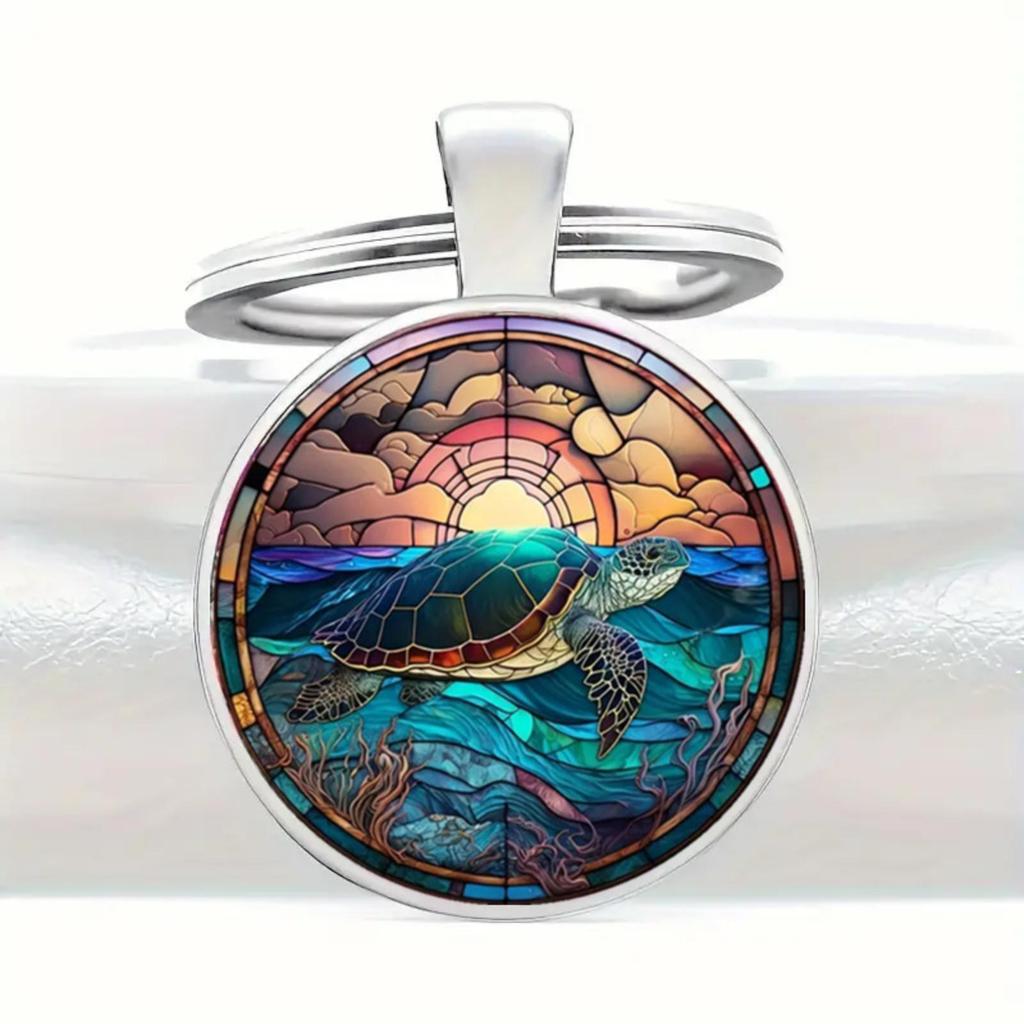 Брелок-подвеска Badge Time Gemstone Cross Border Accessories Metal Keychain