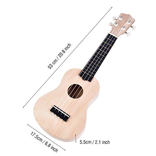 DIY Ukulele for Kids, Beginners, 21-inch, Unfinished Basswood Ukulele Assembly Kit, Fun, Wear-Resistant, Musical Toy, Kids Gift