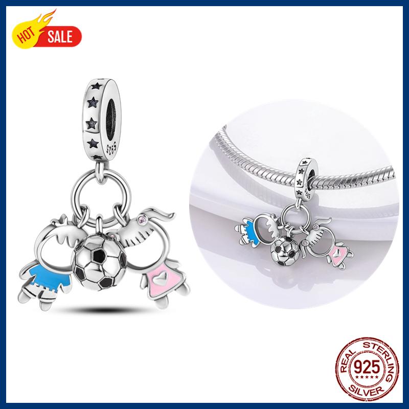 100% S925 Sterling Silver Firefly Charms Evil Eye Hot Air Balloon Blue Charms Fit Original Bracelet DIY Jewelry Making