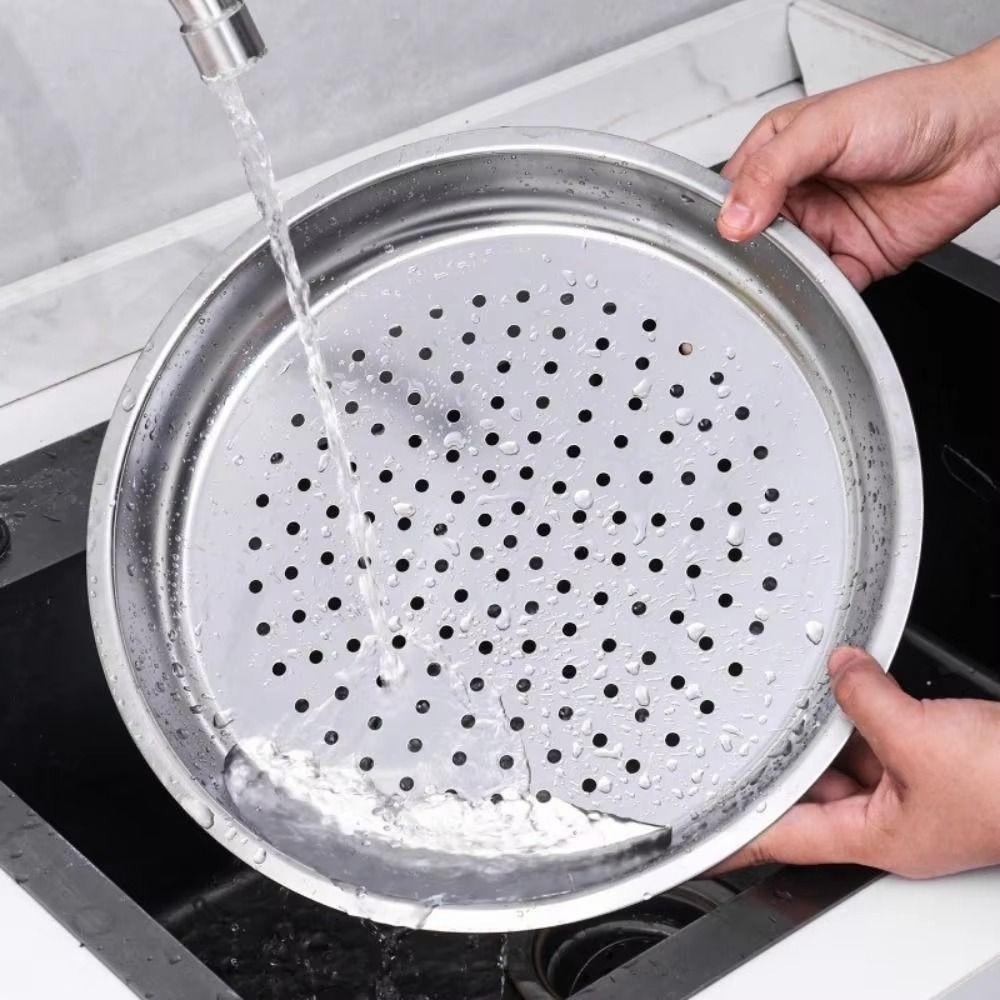 Deepened Steaming Tray Rust-proof Wok Steamer Steamer Shelf Dumplings Steamer Tray  Kitchen Cooking