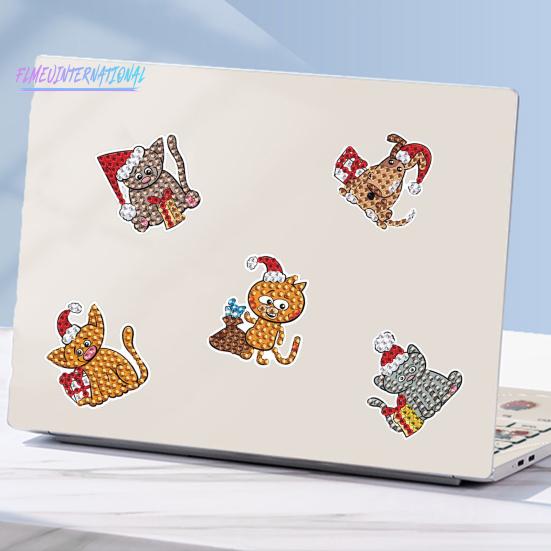 1 комплект, наклейка с алмазной живописью, набор рождественских наклеек «сделай сам», устойчивая к выцветанию наклейка со стразами для детей и взрослых