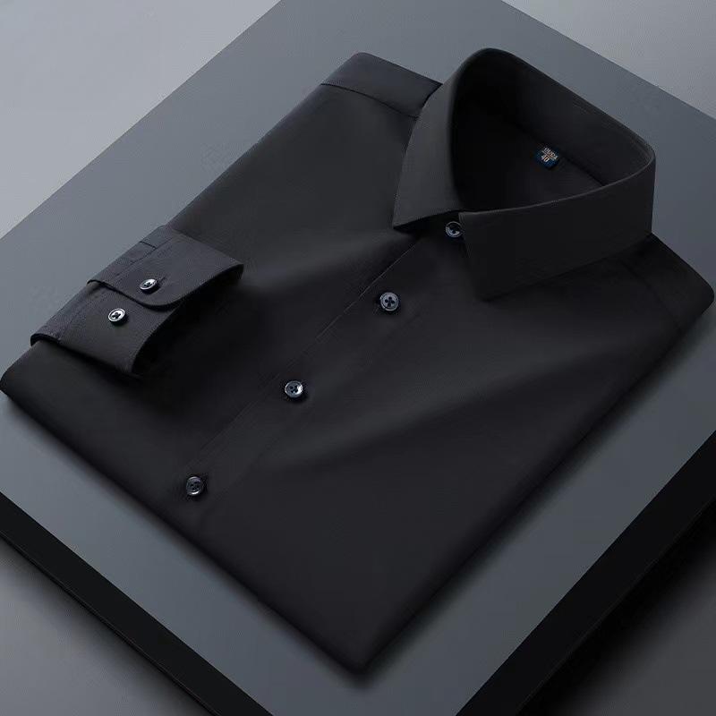 Высококачественные мужские рубашки, мужская серия Mulberry Silk, повседневные рубашки с длинными рукавами, летние ледяные драпировки, рубашки, не требующие глажки