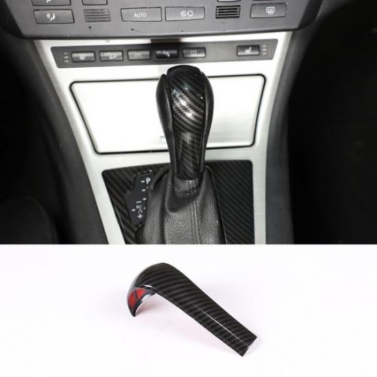 Carbon Fiber Gear Shift Lever Knob Cover Cap Trims For BMW E60 E61 X3 X5 E83 E53
