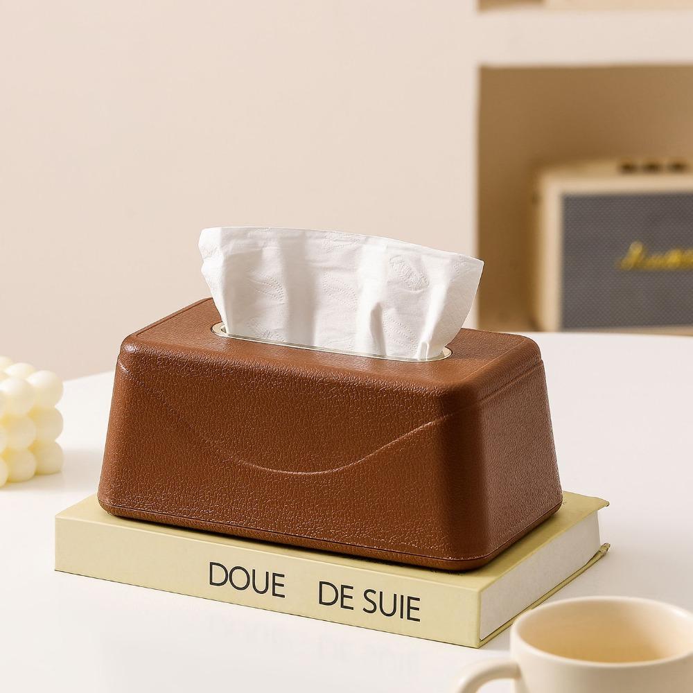 Built-in Spring Tissue Box Holder Large Capacity Paper Holder Durable Tissue Box Cover Living Room