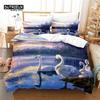 Swan Bedding Set, 3Pcs Duvet Cover Set, Soft Comfortable Breathable Duvet Cover, For Bedroom Guest Room Decor
