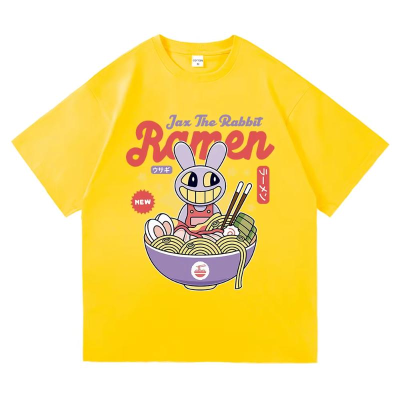The Amazing Digital Circus Jax RaUnisex T Shirt Fashion Women Caine Pomni TShirt Unisex Cute Rabbit Noodles Cotton Tees Shirts