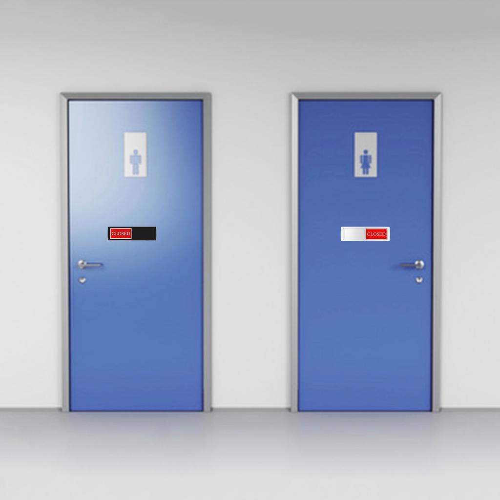 Magnetic and Adhesive Tape Open/Closed Door Sign Easy To Use Sliding Sign Open/Closed Door for Home Office Restroom