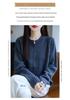 Korean Style Double Zipper Raccoon Fur Knit Cardigan - Stylish, Versatile Thick Round Neck Sweater Coat with Color Dots.