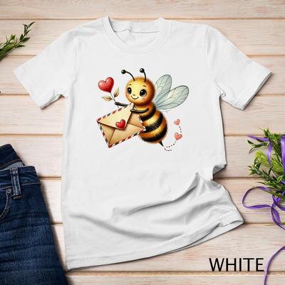 Love Is Buzzing A Cute Bee Valentine's Design Funny T-Shirt Unisex T-shirt
