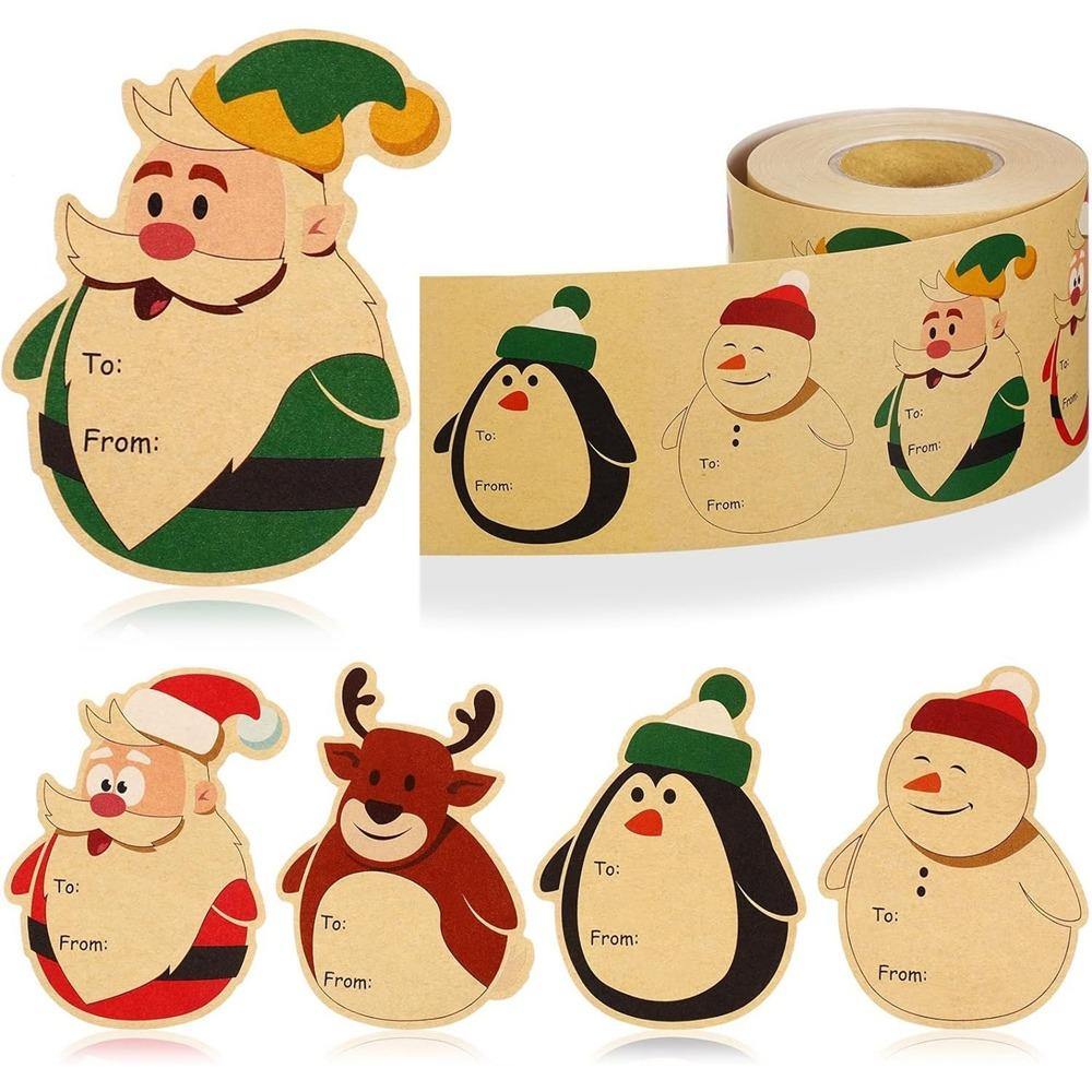 Paper Christmas Sticker 200 Pcs Gift Name Tags New Sealing Label Christmas