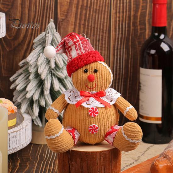 Рождественское украшение, кукла, подвеска, хлопковая набивная рождественская елка, плюшевая подвеска, Пряничный человечек, украшение для дома