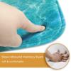 3D Sea Waves Bathroom Mat 1PCS 48X78CM Absorbent Non-slip Thicken Sponge Toilet Rug Hallway Rug Doormat