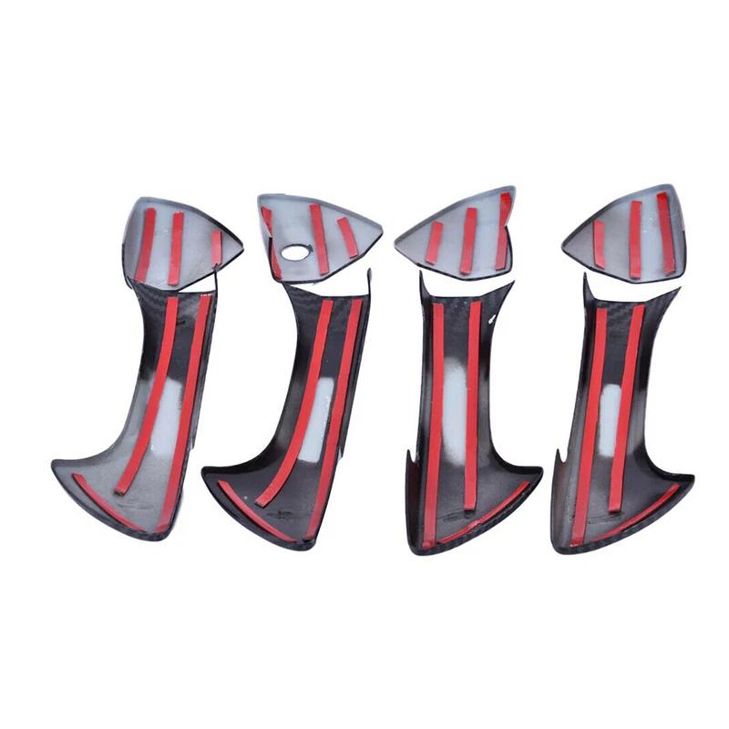 Для Honda Accord Sedan 2008 2009 2010 2011 2012 автомобильная карбоновая черная внешняя дверная ручка накладка отделка 8 шт автостайлинг детали