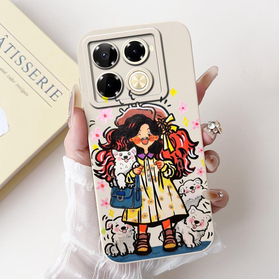 Чехол для Infinix Note 40 Pro Plus Note40 X6853 Чехол Цветок Мягкий Силикон Funda для infinix Note 40Pro X6852 Ударопрочный Capa