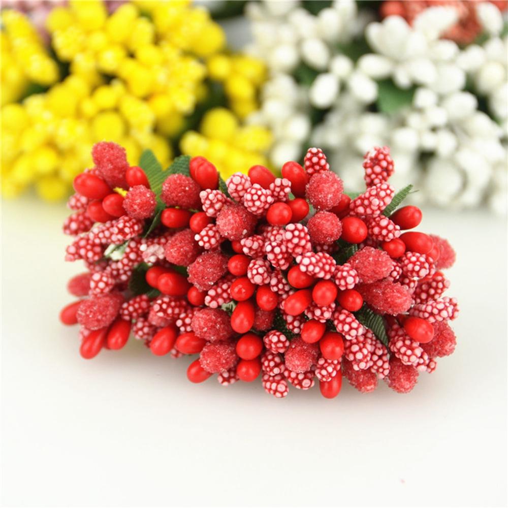 DIY Wedding Decoration Scrapbooking Box Home Decor Fake Flower Artificial Flower Berries Stamen