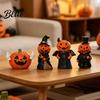 Тыква-фигурка из смолы, украшение, 3D-фигурка, мини-персонаж Хэллоуина, композиция, украшение для рабочего стола, микро-ландшафтов, вечеринок, окна