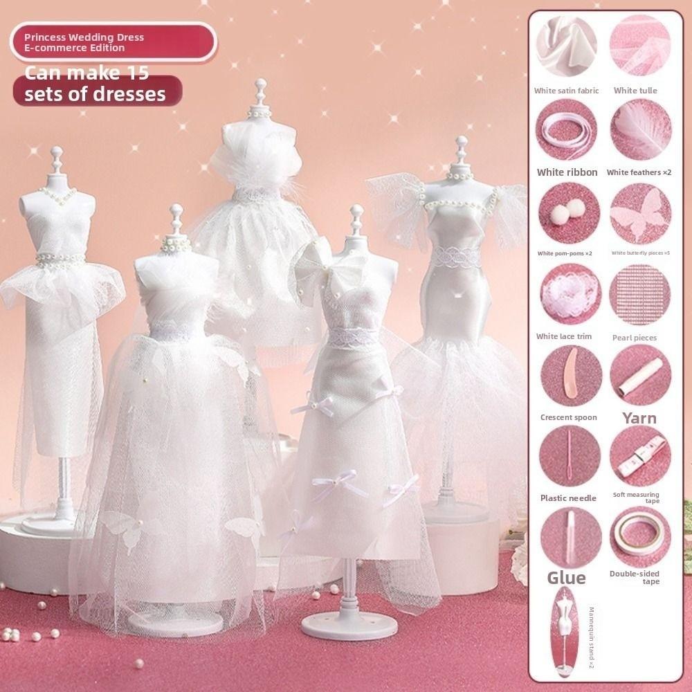 Skirt DIY Doll's Clothes Kit Wear Doll's Dress Material Princess Toy Outfit Kit Clothing Design