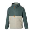 Timberland Пуховик Raeburn Color Block с капюшоном и застежкой-молнией на половину длины, унисекс, фуксия-зеленый песок A616W-DB3