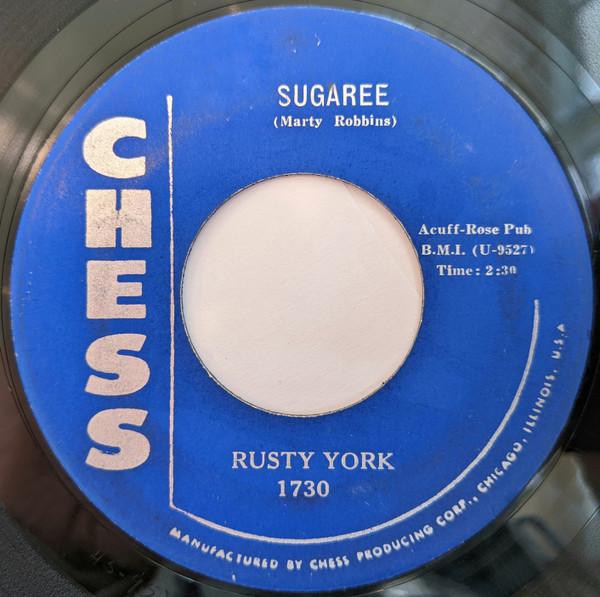 7-дюймовая пластинка RUSTY YORK - Sugaree / Red Rooster 1730 CHESS 1959 Великобритания Рок Б/у