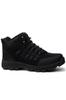 Men's Fashion Faux Leather Wedge Heeled Bootie Trekking Boots Water And Cold Resistant Zipper Fur Shoes