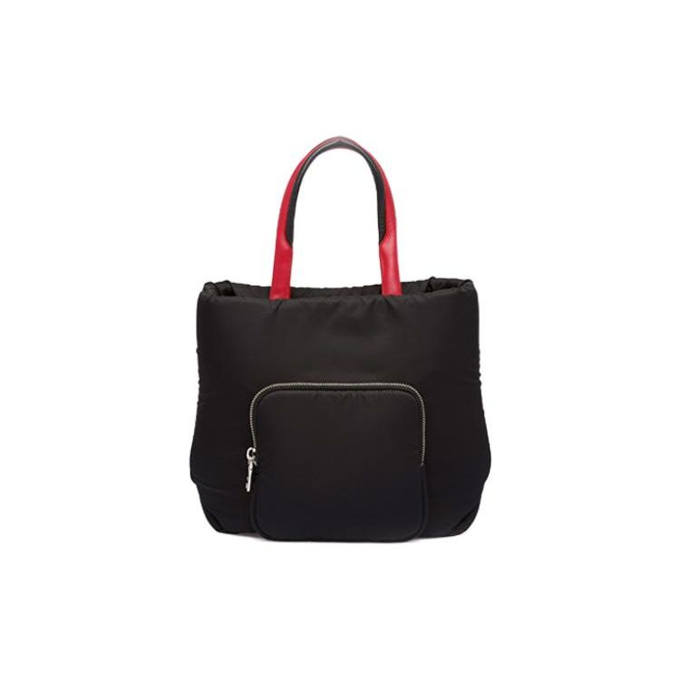 Prada Metal Logo Zipper Closure Detachable Shoulder Strap Nylon Shoulder Crossbody Tote Bag Women Bags 1BG273_2CKI_F0D9A